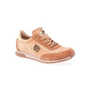 Montado women sneakers casual cork shoe w/ gold accents